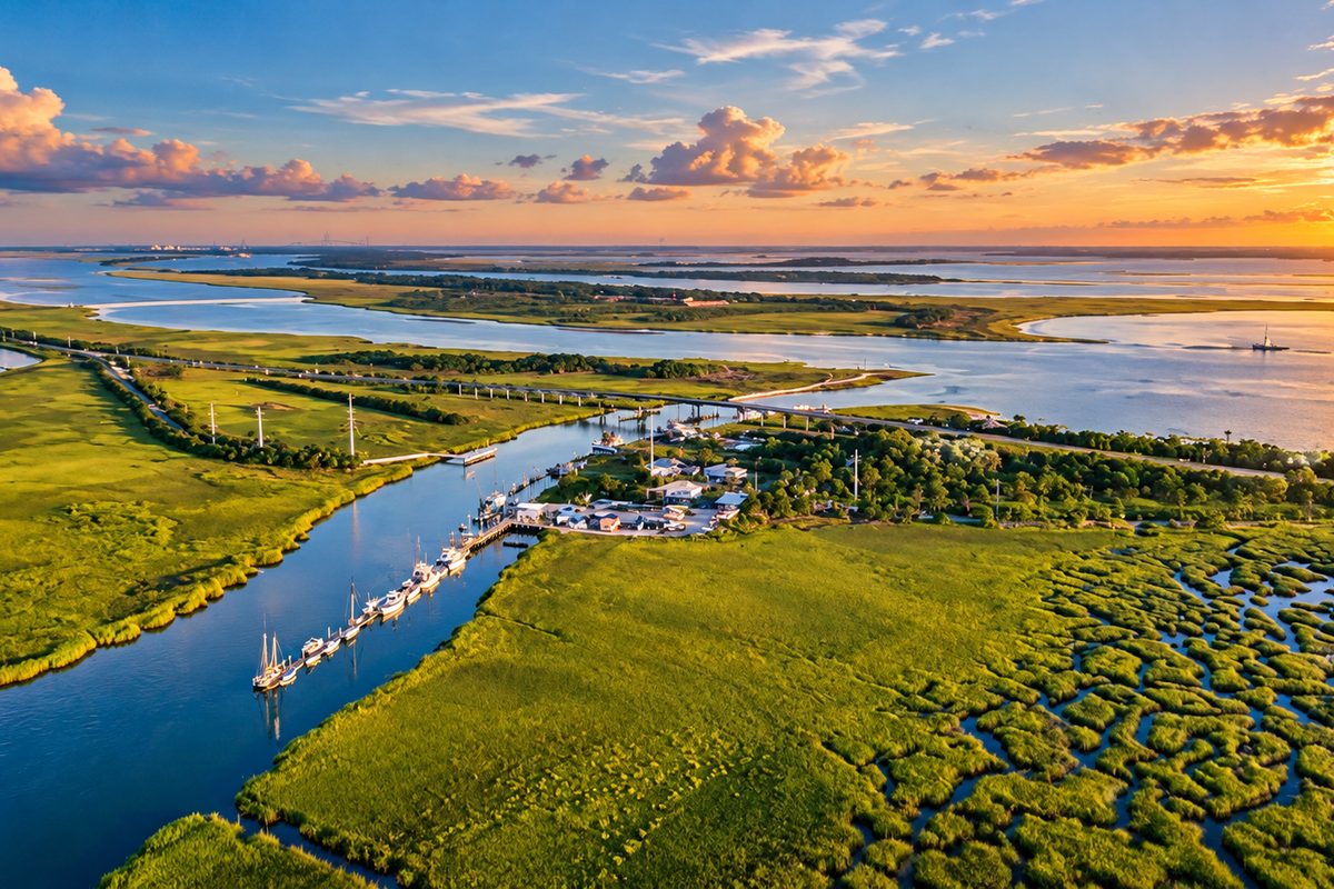 Golden hour over Lazaretto Creek
